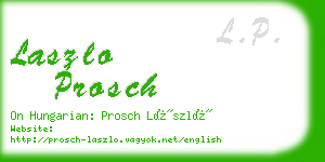 laszlo prosch business card